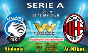 Read more about the article 01:45 NGÀY 14/5:  Atalanta vs AC Milan.