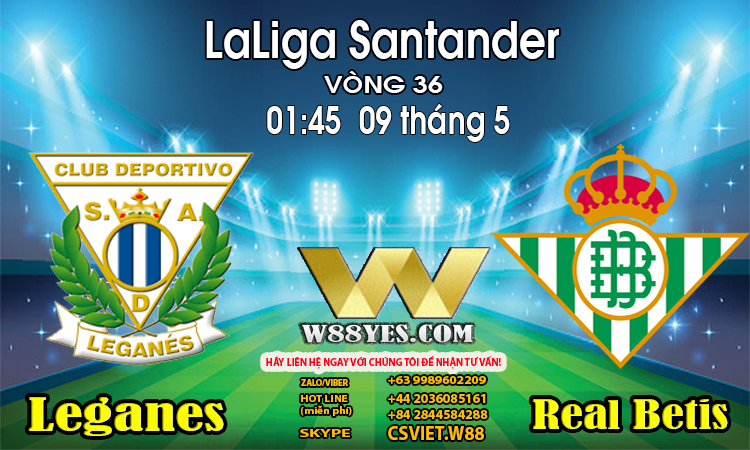 Read more about the article 01:45 NGÀY 09/5: Leganes vs Betis.