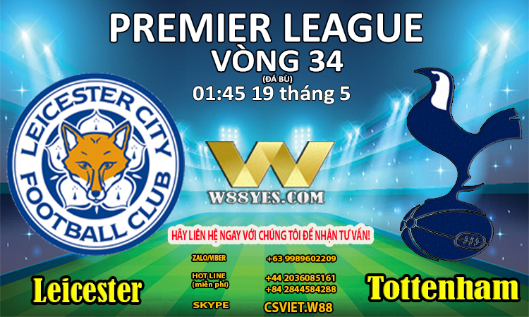 You are currently viewing 01:45 NGÀY 19/5: Leicester vs Tottenham.