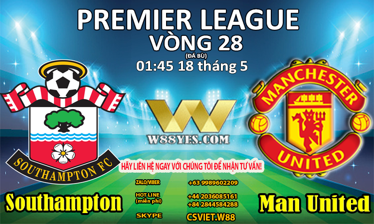 You are currently viewing 01:45 NGÀY 18/5: Southampton vs MU.