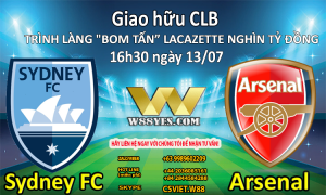 Read more about the article NHẬN ĐỊNH : 16h30 ngày 13/07: Sydney FC vs Arsenal