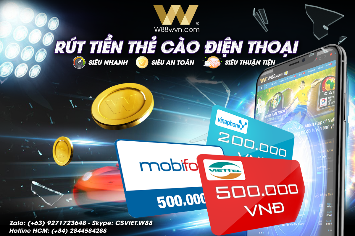 Read more about the article RÚT TIỀN TRỰC TUYẾN BẰNG THẺ CÀO  CHỈ CÓ TẠI W88!