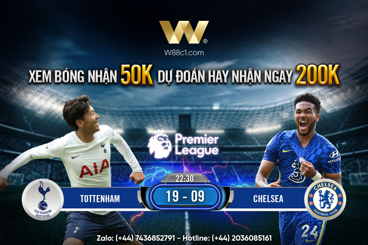 You are currently viewing [W88 – MINIGAME] TOTTENHAM – CHELSEA | NGOẠI HẠNG ANH | DERBY THÀNH LONDON