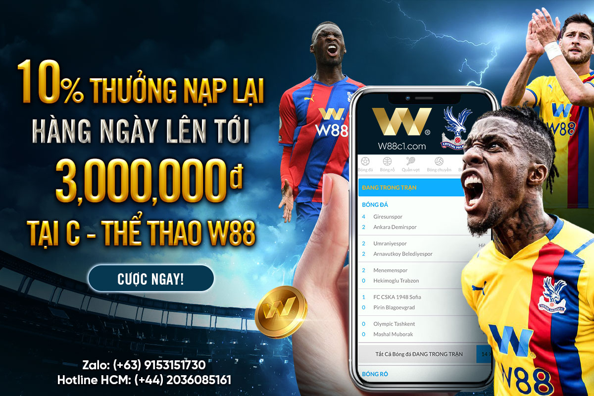 Read more about the article 10% THƯỞNG NẠP LẠI HÀNG NGÀY LÊN TỚI 3,000.000đ TẠI C-THỂ THAO W88