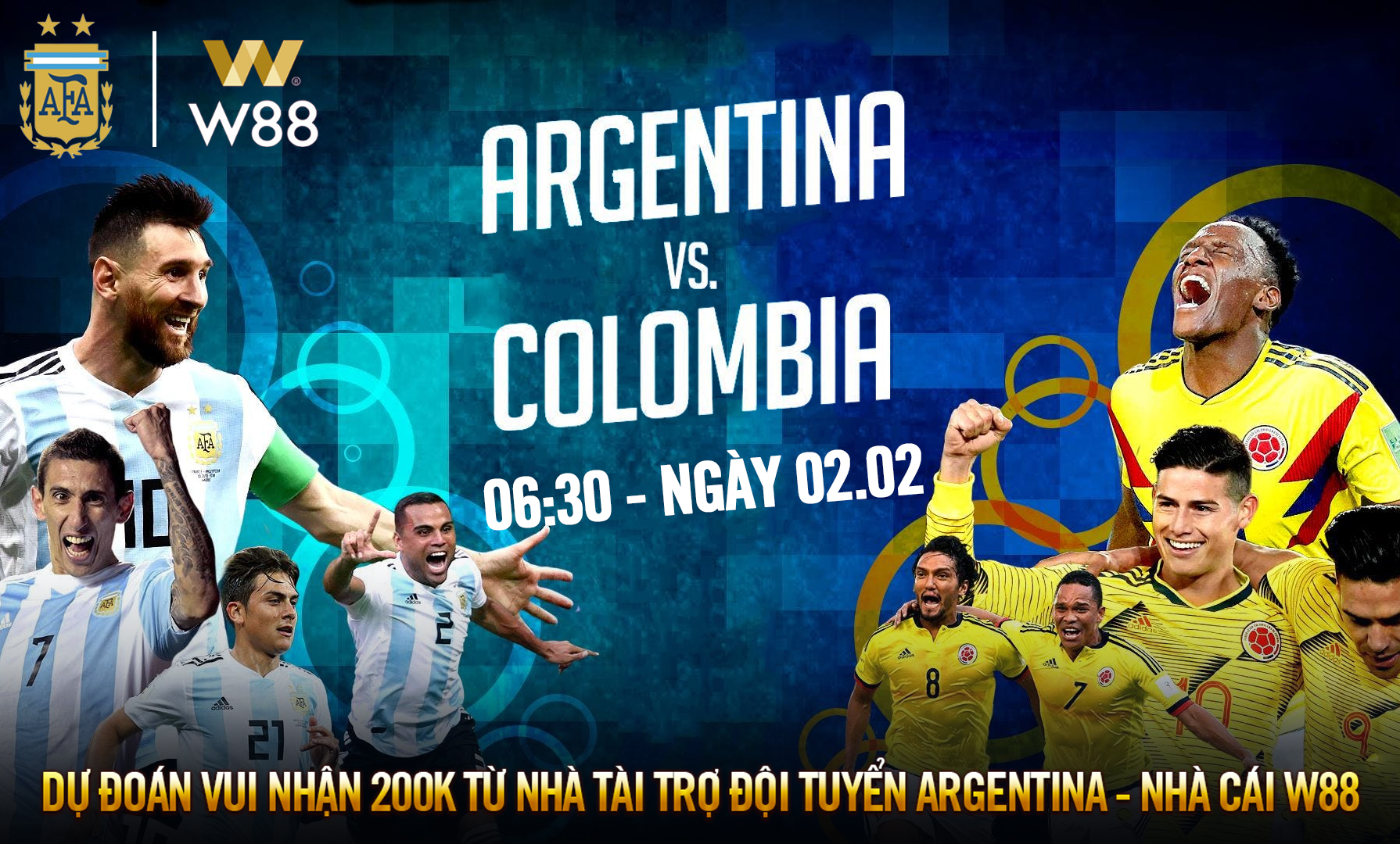 Read more about the article [W88 – ARGENTINA] MINIGAME DỰ ĐOÁN TRẬN ĐẤU GẶP COLOMBIA