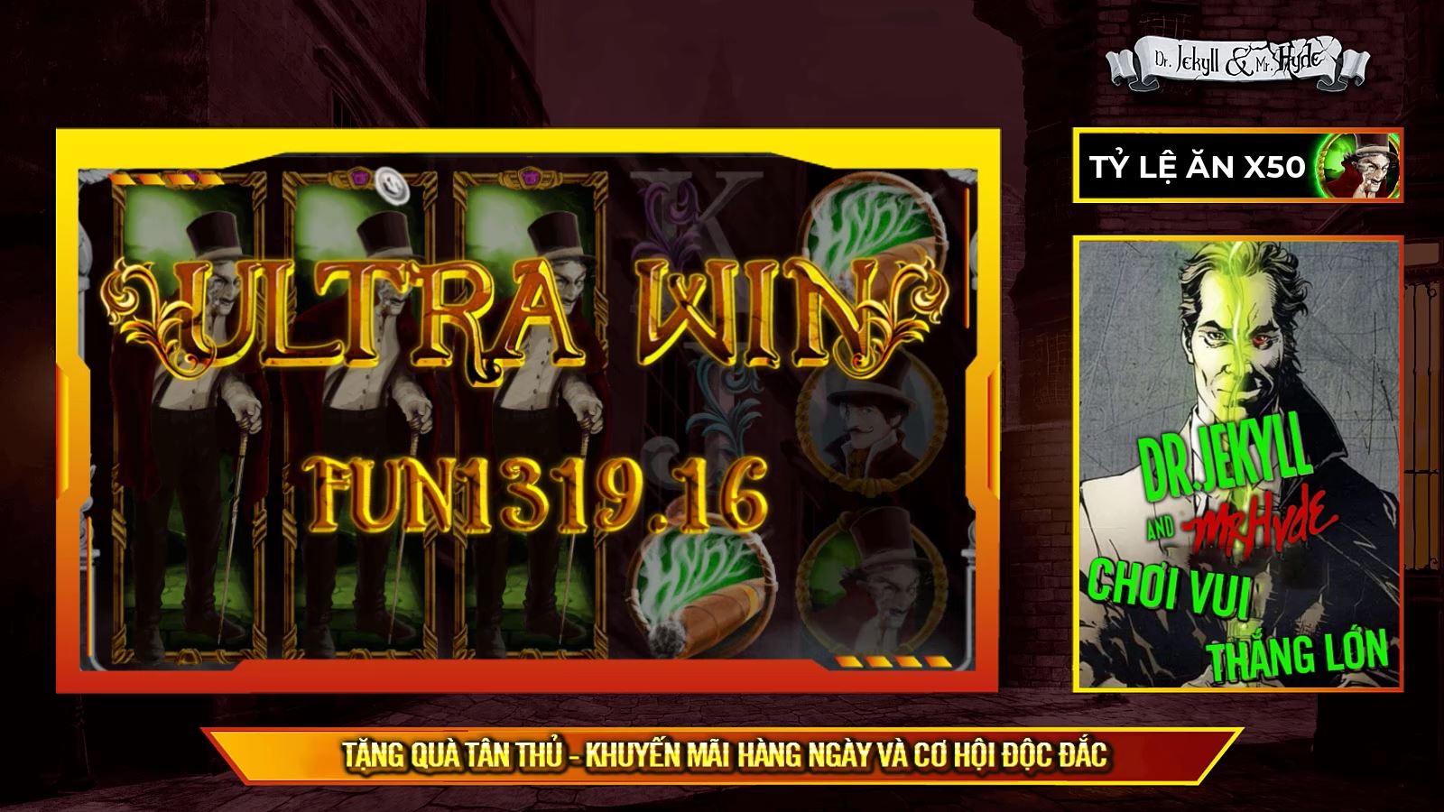 You are currently viewing [W88] SLOTS GAME DR. JEKYLL & MR. HYDE | BÁC SĨ QUÁI DỊ VÀ TRUYỀN THUYẾT KHO BÁU