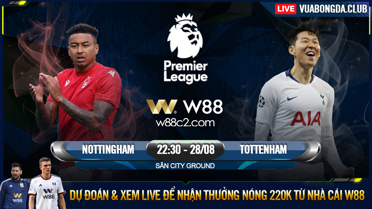 You are currently viewing [W88 – MINIGAME] NOTTINGHAM – TOTTENHAM | NGOẠI HẠNG ANH | GIẢI MÃ TÂN BINH