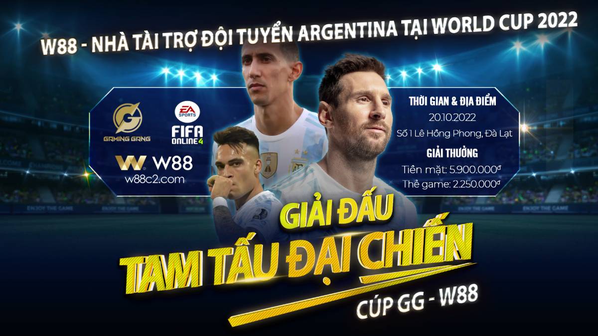 You are currently viewing ⚽ GIẢI ĐẤU FIFO4 XUYÊN VIỆT – TAM TẤU ĐẠI CHIẾN 🧧 CUP GG – W88 ⚽