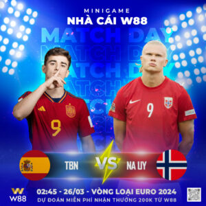 Read more about the article [W88 – MINIGAME] TÂY BAN NHA – NA UY | VÒNG LOẠI EURO 2024 | NGƯỜI MÁY HAALAND