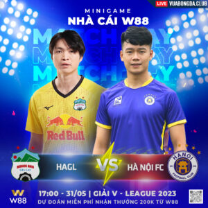 Read more about the article [W88 – MINIGAME] HOÀNG ANH GIA LAI – HÀ NỘI FC | V-LEAGUE 2023 | VẮNG ÁT CHỦ BÀI