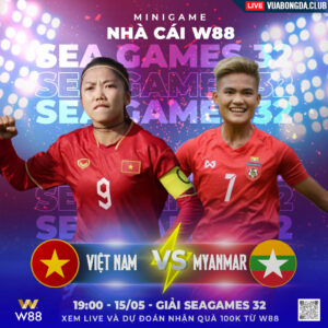 Read more about the article [W88 – MINIGAME] VIỆT NAM – MYANMAR | CHUNG KẾT BÓNG ĐÁ NỮ SEAGAMES 32 | HY VỌNG LẬP KỶ LỤC