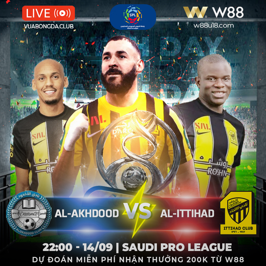 You are currently viewing [W88 – MINIGAME] AL-AKHDOUD – AL-ITTIHAD | SAUDI PRO LEAGUE | CƠ HỘI GHI BÀN