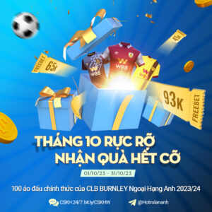 Read more about the article GIVE AWAY W88: Nhận ngay Áo Đấu Chính Thức của CLB BURNLEY Ngoại Hạng Anh 2023/24