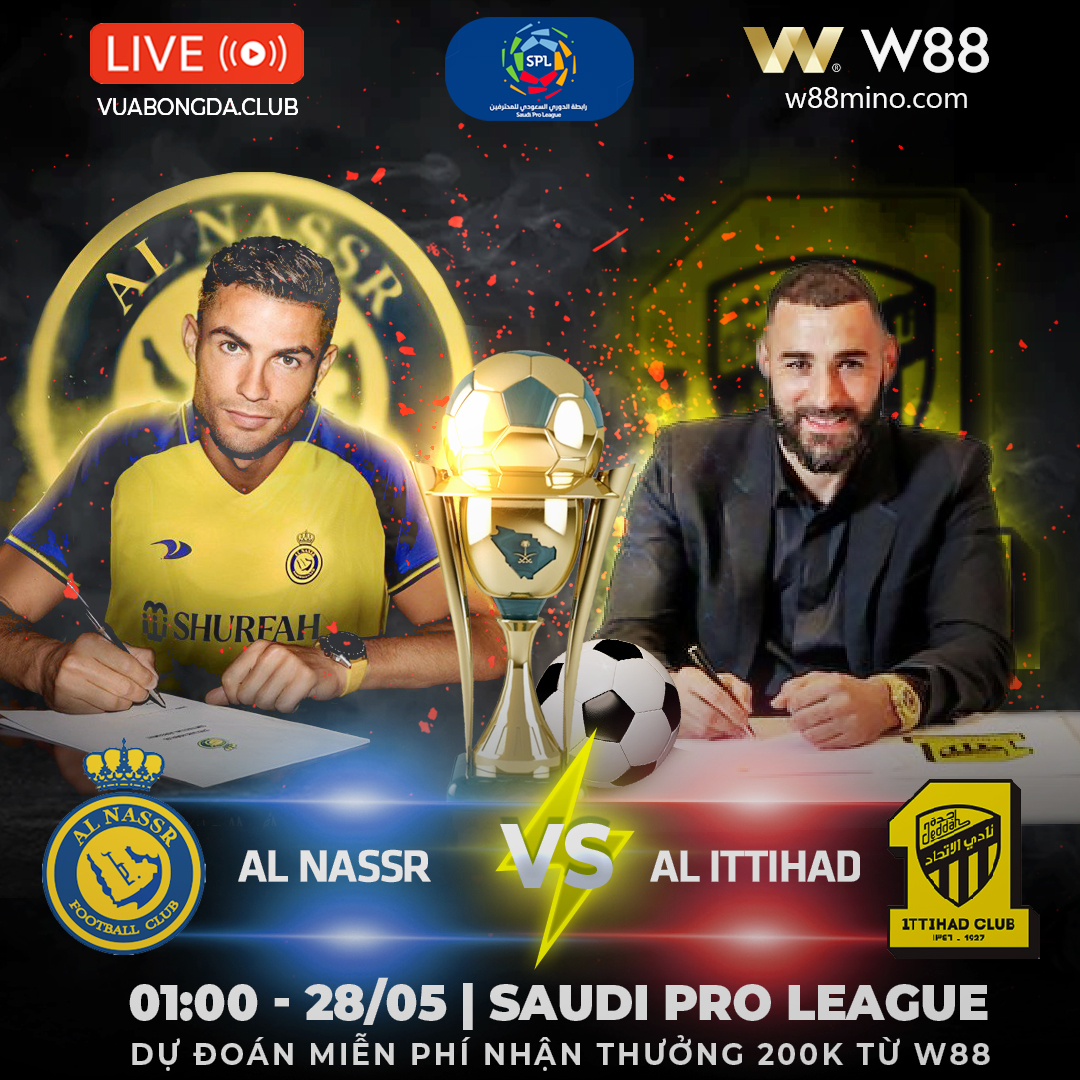 You are currently viewing [W88 – MINIGAME] | SPL | AL NASSR – AL ITTIHAD  | CHỦ NHÀ THẮNG ĐẬM