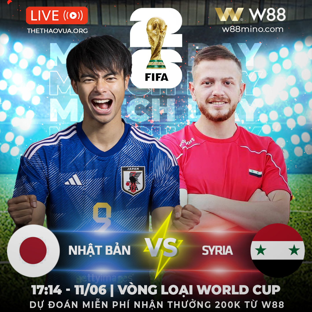 You are currently viewing [W88 – MINIGAME] | NHẬT BẢN – SYRIA | VÒNG LOẠI WC 2026