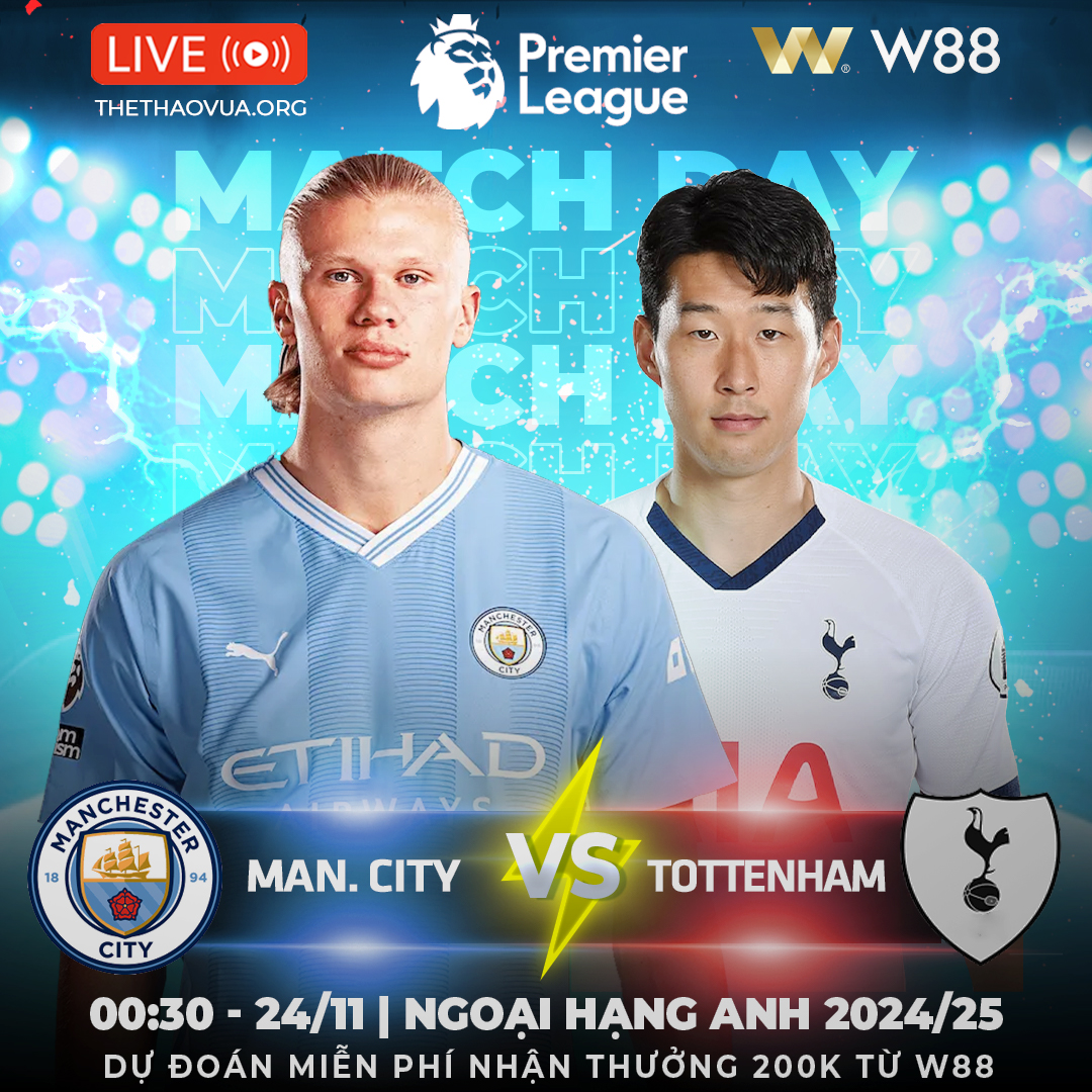 You are currently viewing [W88 – MINIGAME] MAN CITY – TOTTENHAM  | NGOẠI HẠNG ANH