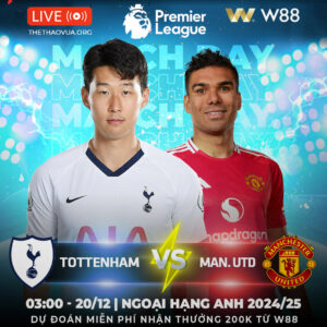 Read more about the article [W88 – MINIGAME] TOTTENHAM – MANCHESTER UTD | QUỶ ĐỎ PHỤC THÙ