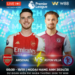 Read more about the article [W88 – MINIGAME] ARSENAL – ASTON VILLA | PHÁO THỦ ĐÒI NỢ