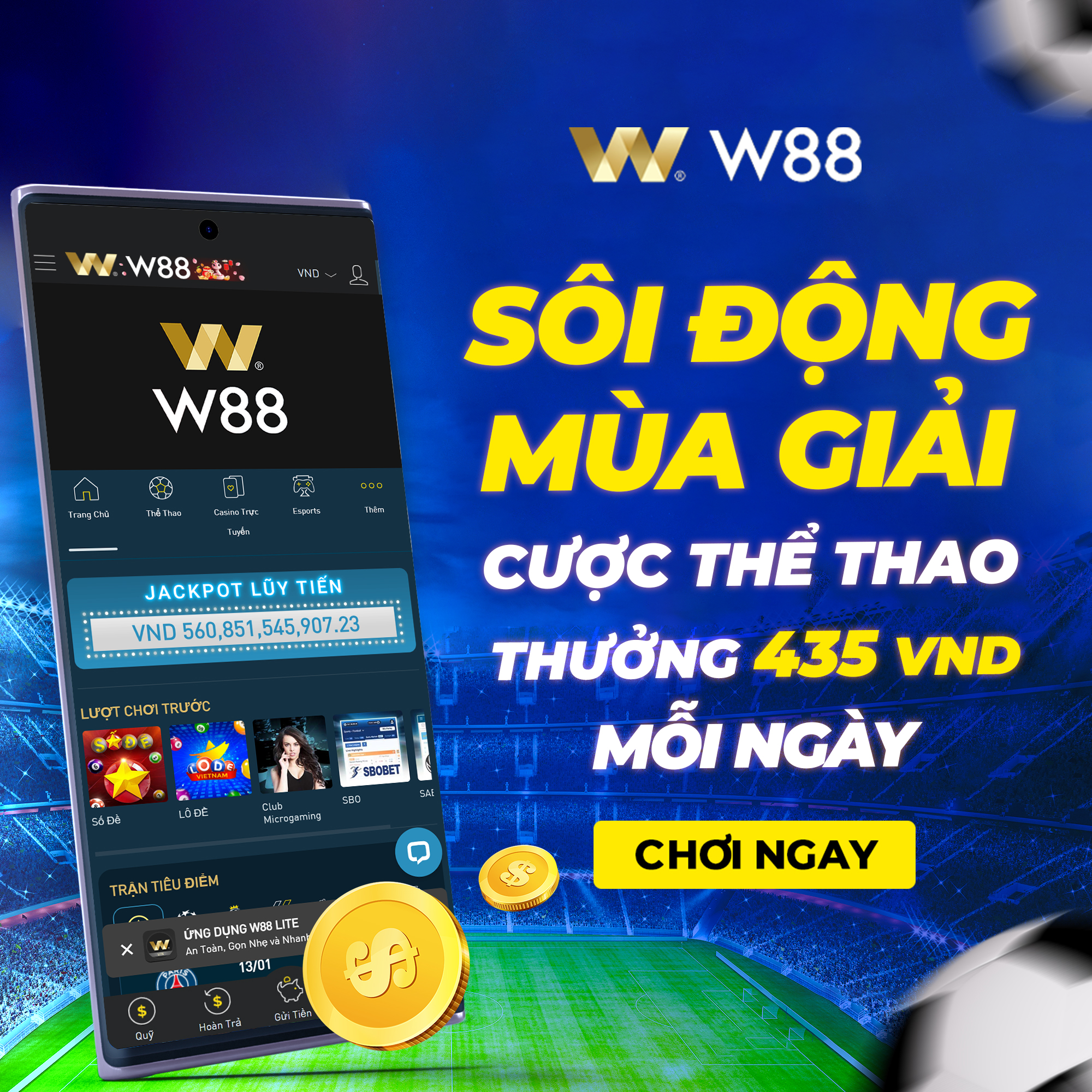 You are currently viewing SÔI ĐỘNG MÙA GIẢI – CƯỢC THỂ THAO NHẬN THƯỞNG 435 VND MỖI NGÀY